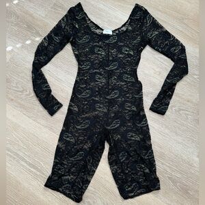 Laina Rauma black lace bodysuit with gold detail
